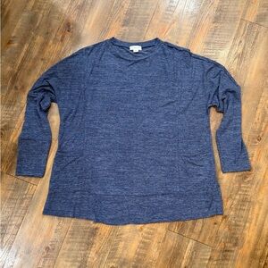 Chic Soul Heathered Navy Tunic